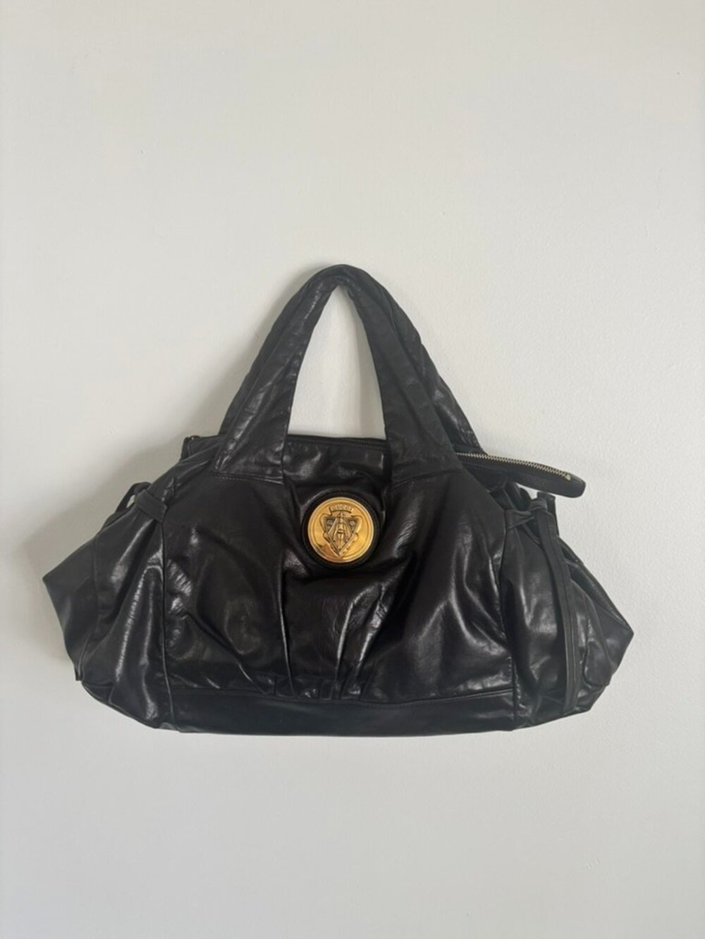 Gucci black black leather Hysteria bag vintage